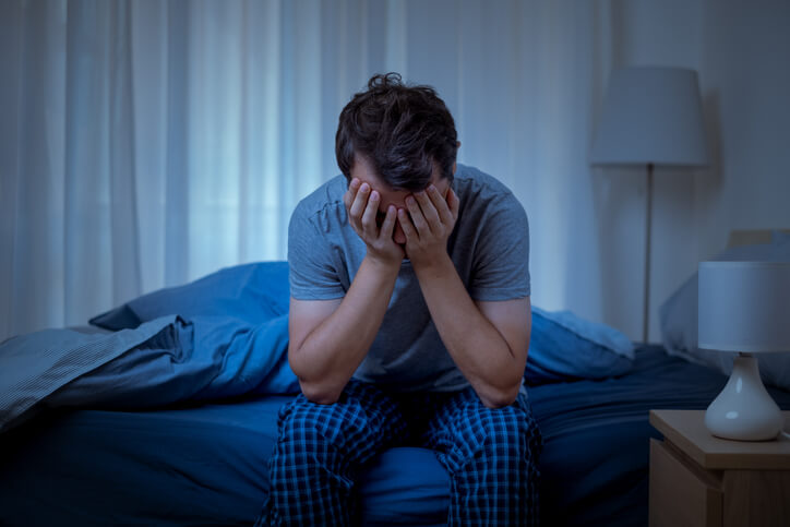 image of a man with insomnia
