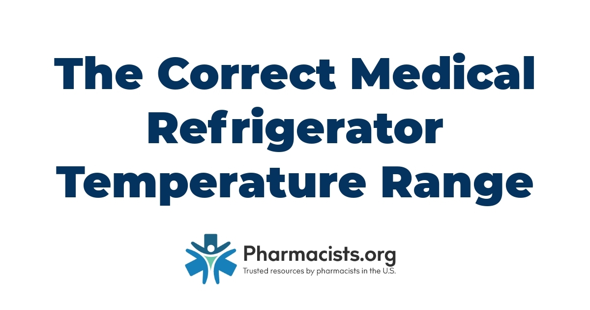 correct medical refridgerator