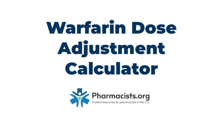 Warfarin Dose Adjustment Calculator