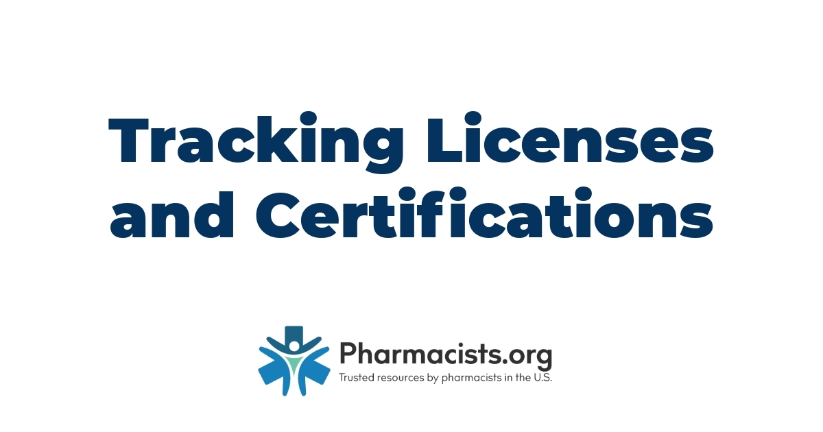 tracking licenses and certification